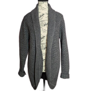 Athleta wool cocoon open front heavy chunky grey cardigan